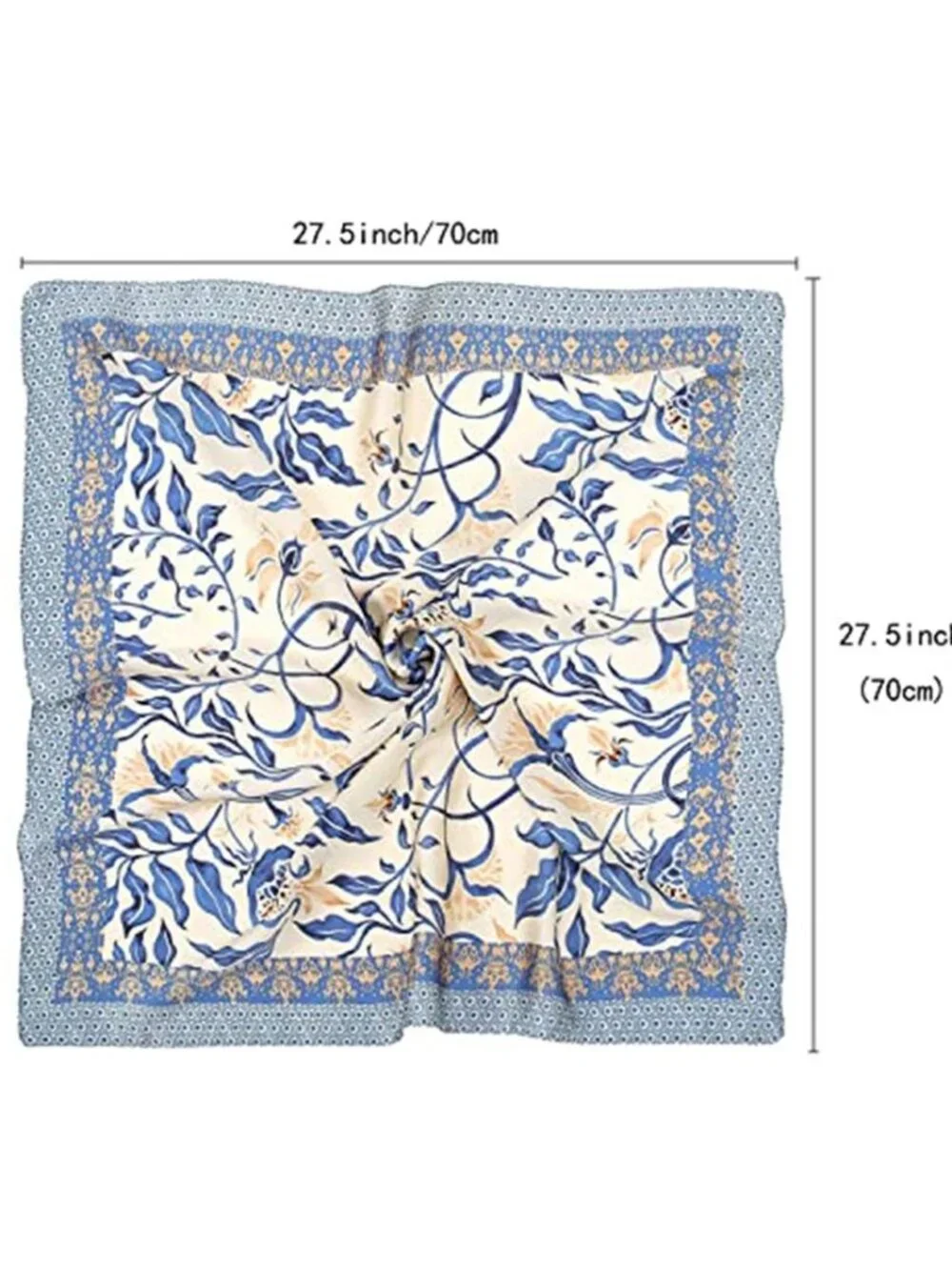 Women Light Blue Head Hair Scarf Like Satin Silk Scarf Sleeping Hair Wrapping